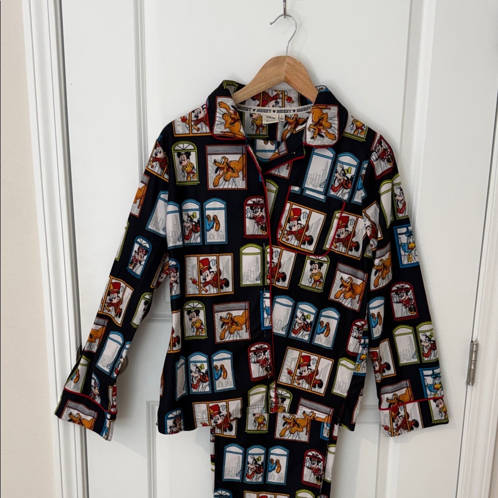 Disney Mickey and Pluto Pajama Set - Red, Yellow, Black